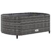 vidaXL 6-delige Loungeset met kussens poly rattan grijs