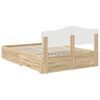 vidaXL Bedframe met hoofdeinde Sonoma Eiken 150 x 200 cm Bewerkt hout