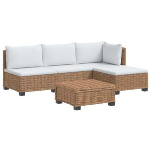vidaXL 5 st Rieten Loungeset met Kussens GENDT Natuurlijk rattan