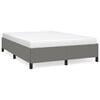 vidaXL Bedframe zonder matras stof donkergrijs 140x190 cm
