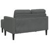 vidaXL Tweezitsbank met chaise longue L-vorm donkergrijs 125 cm stof