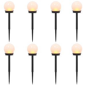 vidaXL Buitenzonne-lampen met grondpin 8 pcs Warmwit 38,5 cm ABS