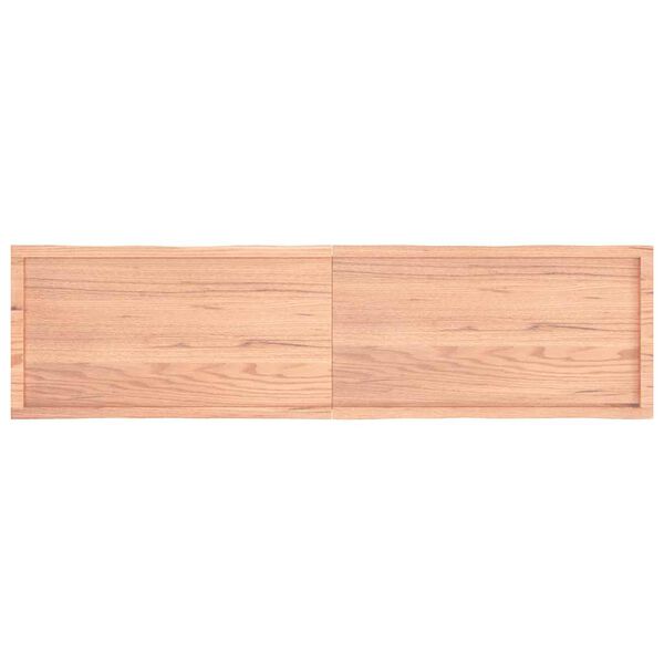 vidaXL Tafelblad natuurlijke rand 200x50x(2-4) cm eikenhout lichtbruin