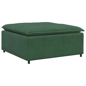 vidaXL Modulaire bank voetenbank module donkergroen 100x100x48 cm