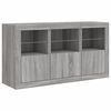 vidaXL Dressoir met LED-verlichting 123x37x67 cm grijs sonoma eiken