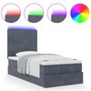 vidaXL Ottoman bed met matrassen en LED's 100x200cm fluweel