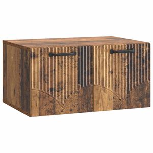 vidaXL Wandbeugel TV-kast Oud hout 59,5 x 41 x 30 cm Bewerkt hout