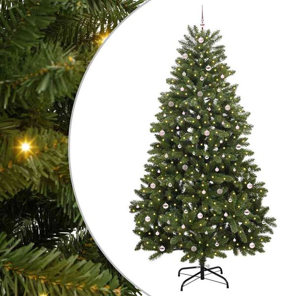 vidaXL Kunstkerstboom met 300 LED Groen 300 cm PVC en Metaal