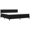 vidaXL Boxspring bed met matras met LED Zwart 200 x 200 cm Stof