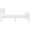 vidaXL Bedframe met hoofd- en voeteneinde metaal wit 180x200 cm
