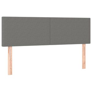 vidaXL Hoofdborden 2 st 72x5x78/88 cm stof donkergrijs