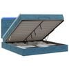 vidaXL Ottoman Bed met Matrassen en LED Donkerblauw 140 x 190 cm