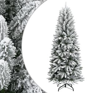 vidaXL Kunstkerstboom met sneeuw 240 cm PVC en PE