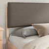 vidaXL Bedframe met Gevoerd Hoofdgedeelte Taupe 180 x 200 cm
