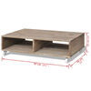 vidaXL Salontafel massief hout bruin