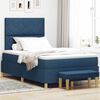 vidaXL Boxspring bed met matras met hoofdeinde Blauw 120 x 190 cm Stof