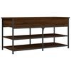 vidaXL Schoenenbankje 100x42,5x50 cm bewerkt hout bruin eikenkleur