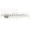 vidaXL Bedframe zonder matras massief grenenhout wit 200x200 cm