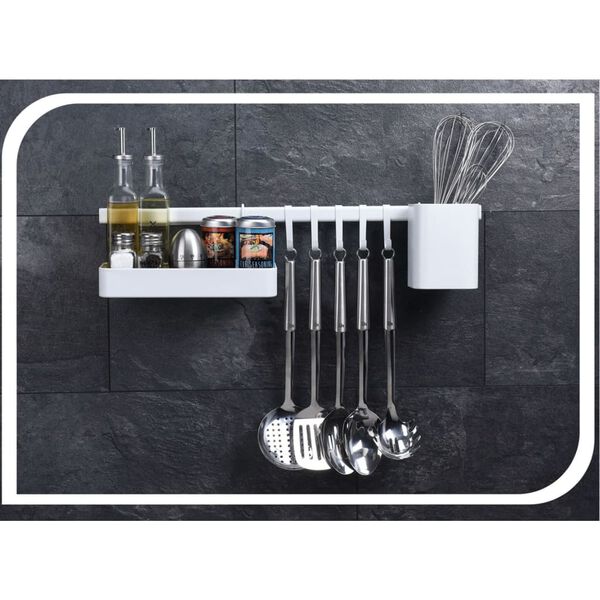 Excellent Houseware 8-delige Keukenorganizer zwart