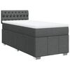 vidaXL Boxspring met matras stof donkergrijs 90x190 cm
