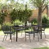 vidaXL Tuin eettafelset 5 pcs Zwart poly rattan