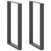 vidaXL Bartafelpoten 2 st U-vormig 60x(100-101) cm staal antraciet