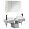 vidaXL Badkamerkastenset 4 pcs Betongrijs 103,5 x 15,5 x 70 cm