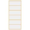 vidaXL Schuifdeur 90x205 cm helder ESG-glas en aluminium goudkleurig