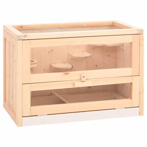 vidaXL Hamsterkooi 60x35,5x42 cm massief vurenhout
