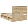 vidaXL Bedframe met hoofdeinde Sonoma 120 x 190 cm Massief grenenhout