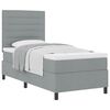 vidaXL Boxspringbed met matras Lichtgrijs 90 x 200 cm Stof