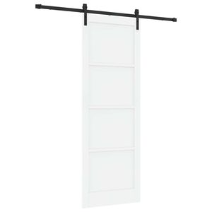 vidaXL Schuifdeur 83 x 232 cm Massief grenenhout Wit en zwart