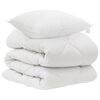 vidaXL Dekbed met kussen 2 st Wit Microvezel