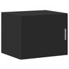 vidaXL Opbergkast smal 50x42,5x225 cm bewerkt hout zwart