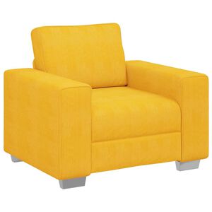 vidaXL Sofastoel Lichtgeel 100x77x82 cm Corduroy Stof
