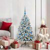 vidaXL Kunstkerstboom met 150 LED Groen en Wit 120 cm PVC en Metaal