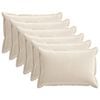 vidaXL Kussensloop 6 st HOUTEN Cr&egrave;mekleurig 30 x 50 cm Chenille Stof