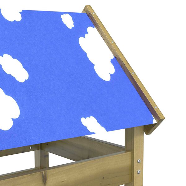 vidaXL Speeltoren Bruin 85 x 52,5 x 239 cm Massief ge&iuml;mpregneerd hout