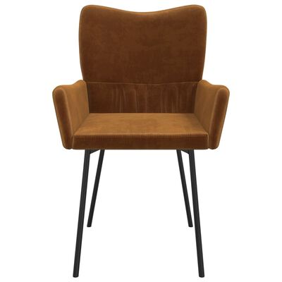 vidaXL Eetkamerstoelen 2 st fluweel bruin