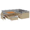 vidaXL Tuinbankenset 12 st Beige poly rattan