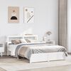 vidaXL Bedframe met hoofdeinde zonder matras 140x200 cm wit