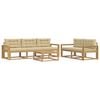 vidaXL Buiten bankenset 6 st Wit en Beige