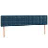 vidaXL Boxspring met matras fluweel donkerblauw 120x190 cm