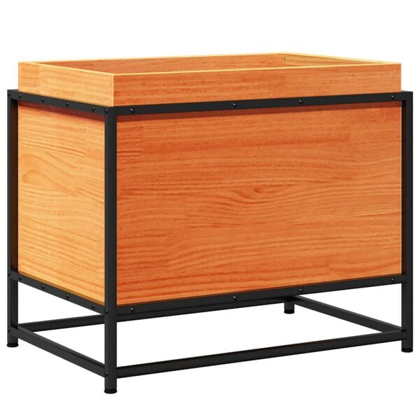 vidaXL Plantenbak 60x40x50 cm massief grenenhout wasbruin