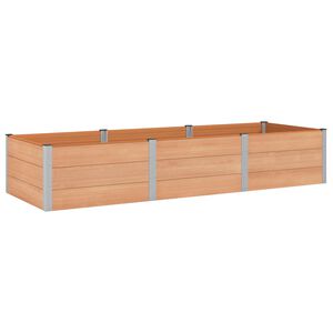 vidaXL Verhoogde plantenbak Bruin 300 x 100 x 54 cm WPC en Aluminium