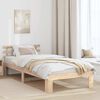 vidaXL Bedframe met hoofdeinde Naturel 75 x 190 cm Massief grenenhout