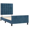 vidaXL Bedframe zonder matras 90x190 cm fluweel donkerblauw