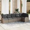 vidaXL Tuin Sofa Set Grijs poly rattan