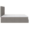 vidaXL Ottoman bed met matrassen en LED's 200x200cm stof taupe