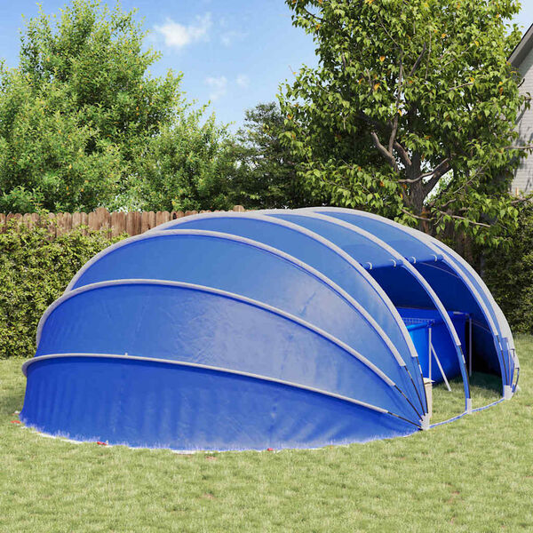 vidaXL Zwembad Tent Koepel Blauw 640 x 432 x 205 cm